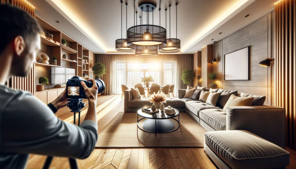 Professionally photographed living room